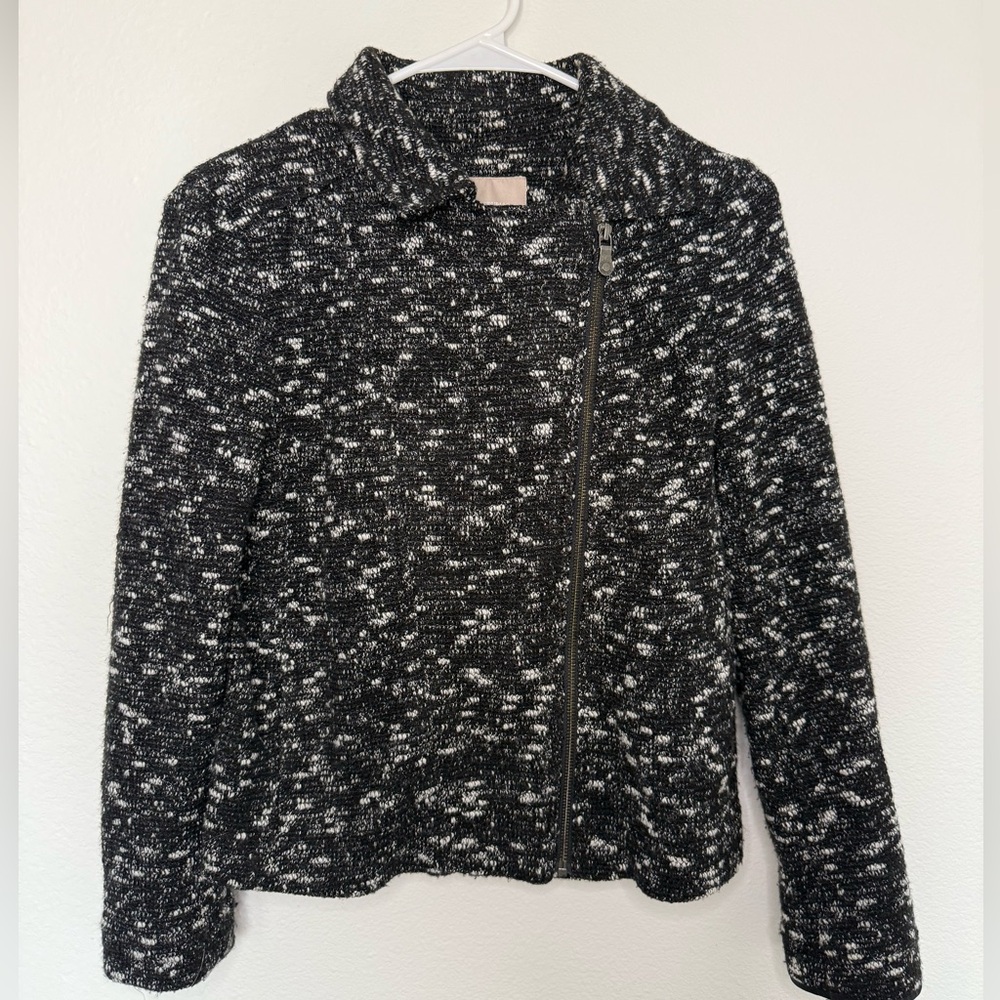Banana republic tweed moto jacket